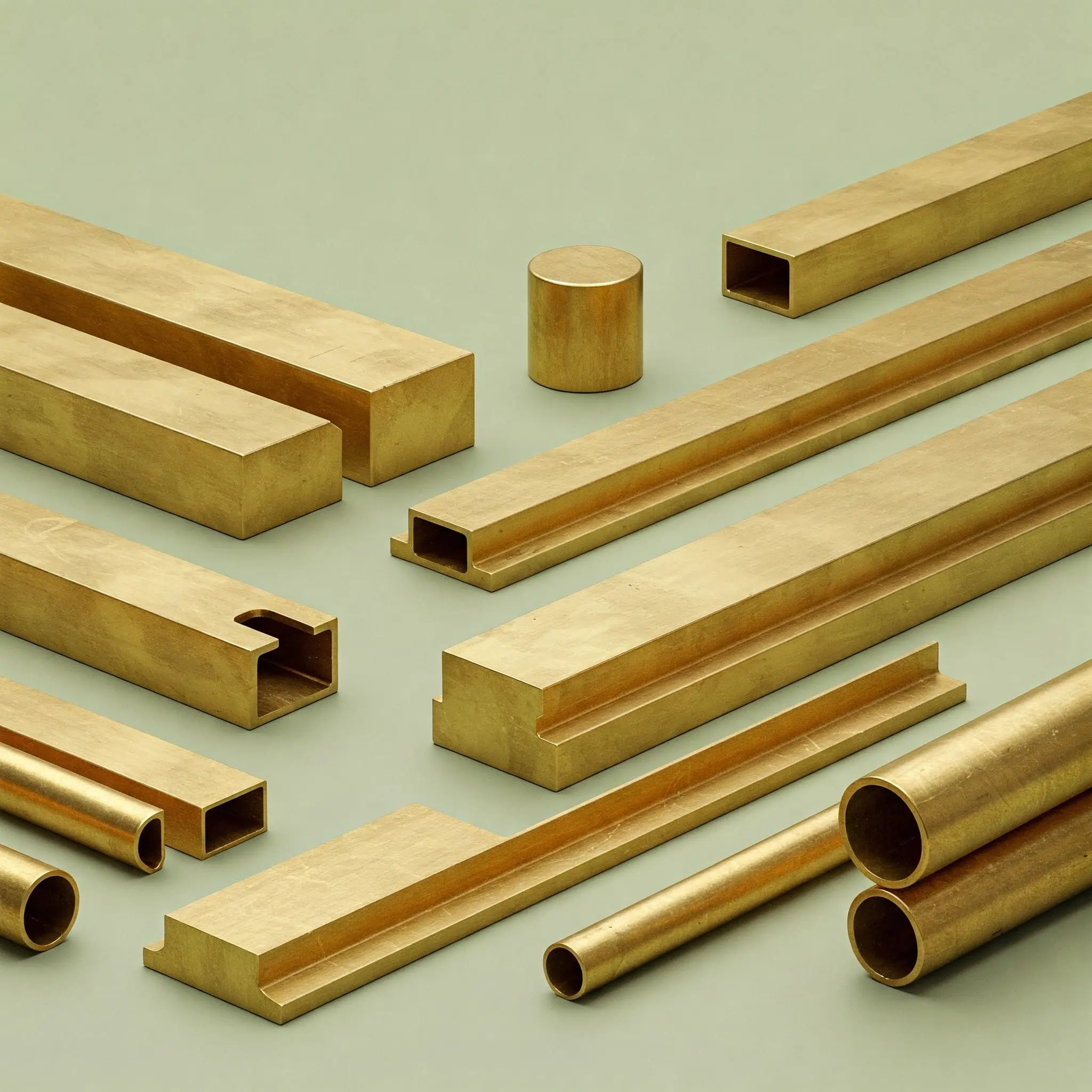 brass extruded bars, profiles and pipe.