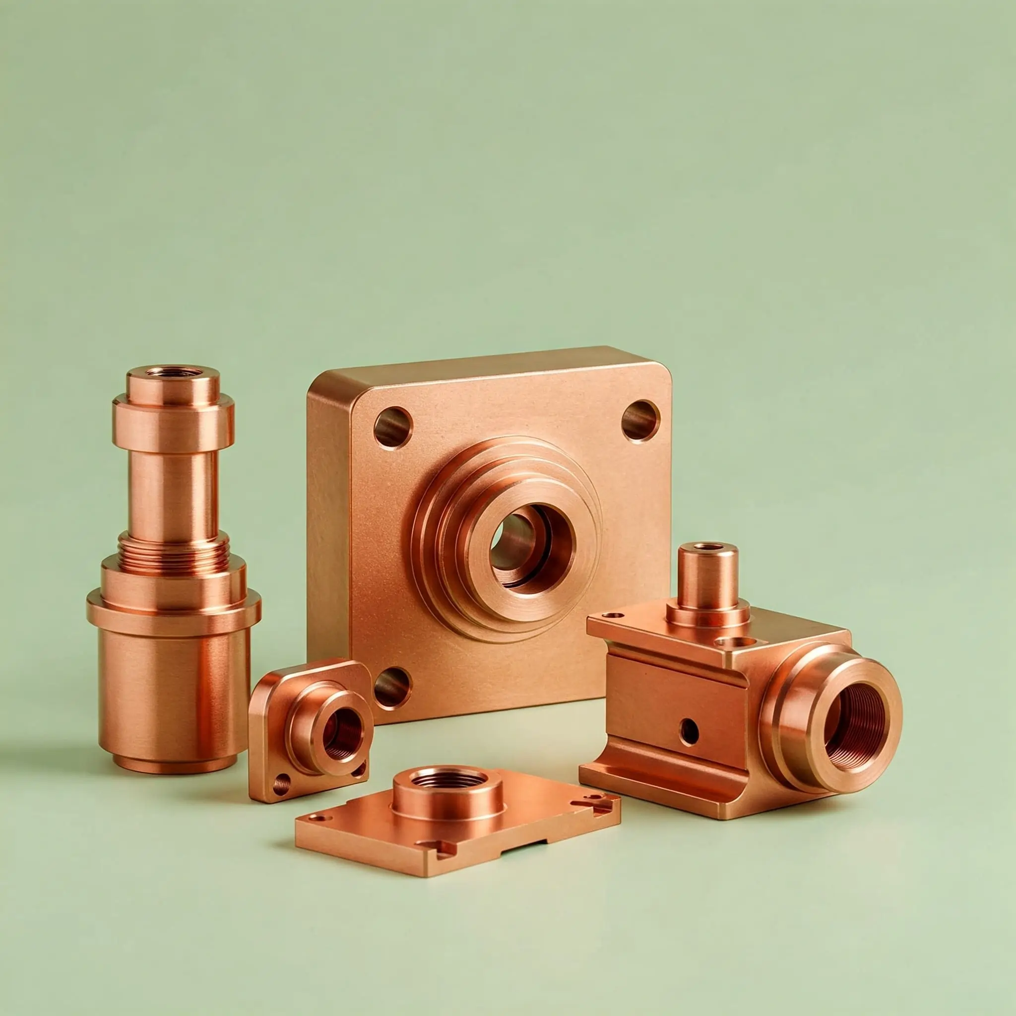 high quality precicion copper CNC Components.