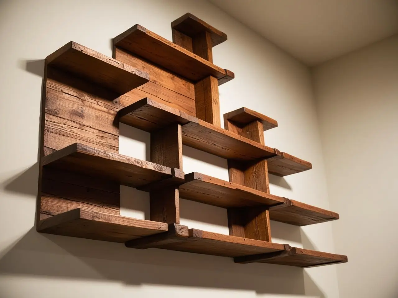 wooden wall decor shelfs.